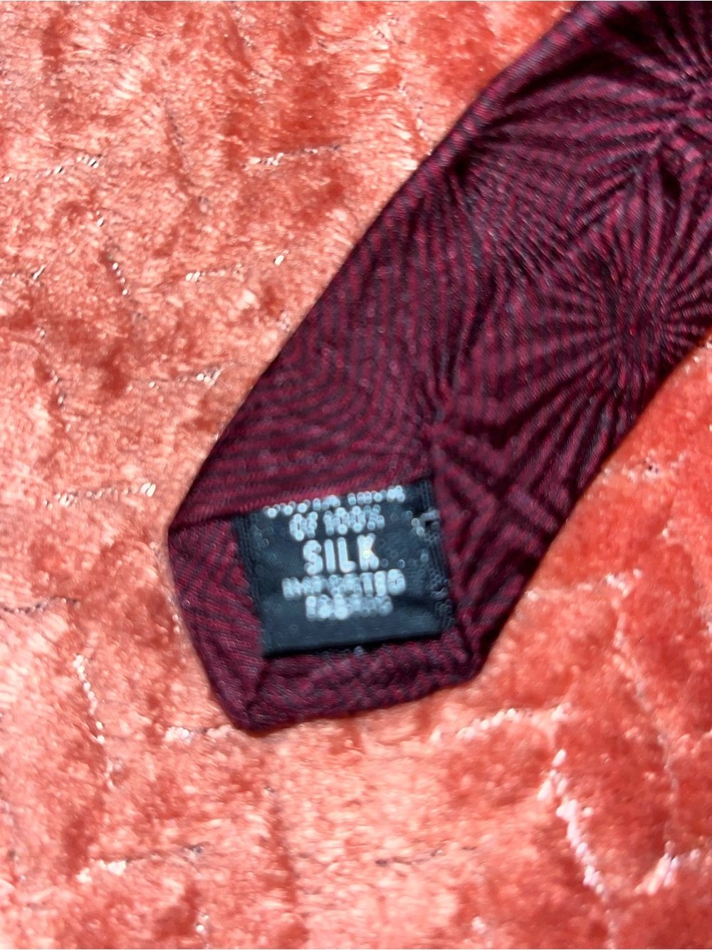 L’Homme Silk Men's Burgundy Patterned Tie